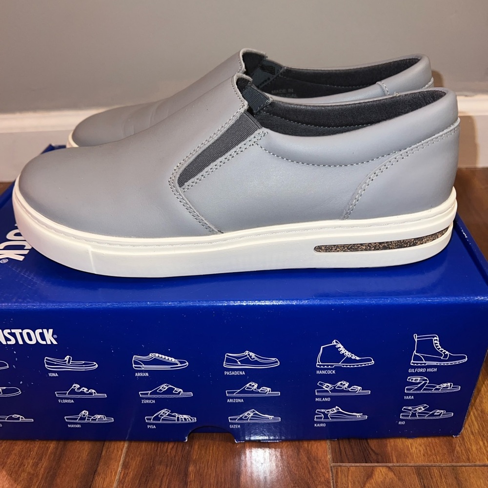 Birkenstock Women’s Grey Slip-On Shoes